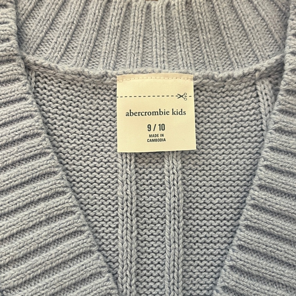 Abercrombie Kids Light Blue Cable Knit Cardigan - Picture 2 of 2